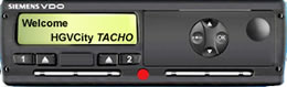 Digital tachograph tutorial with tachograph simulators. Using tacho card, symbols, error codes